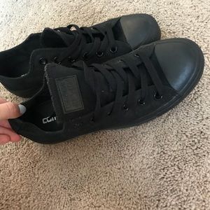 all black converse